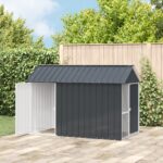 vidaXL Klietka pre vtáky antracitová 112x215x141 cm z ocele – Obrázok 3