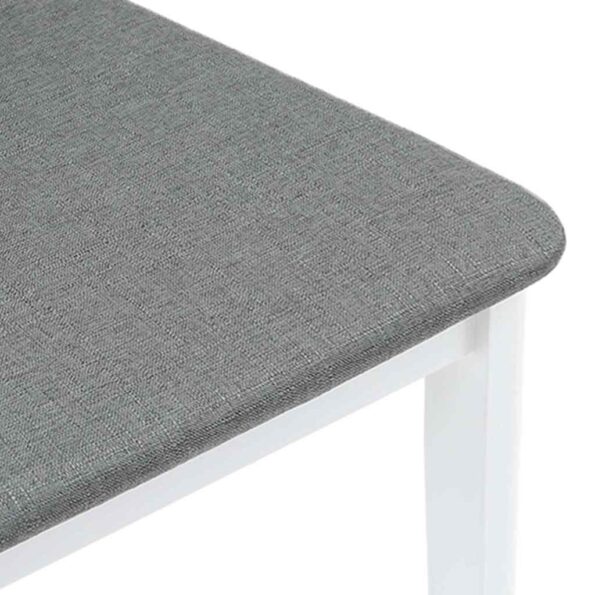 vidaXL jedálenské stoličky s vankúšmi 2 ks Biela guma masívneho dreva – Obrázok 8