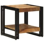 vidaXL Konferenčný stolík Hnedá 40 x 40 x 38 cm Masívne mango drevo – Obrázok 3