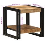 vidaXL Konferenčný stolík Hnedá 40 x 40 x 38 cm Masívne mango drevo – Obrázok 9
