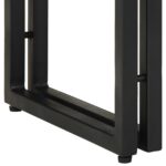 vidaXL Koncové stoly Čierna 90x33x75 cm Pevné mangové drevo a kov – Obrázok 10