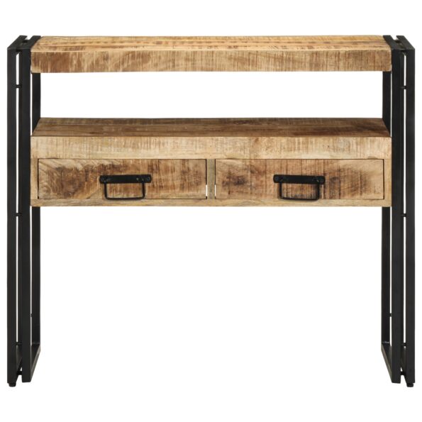 4102742_5.jpg vidaXL Koncové stoly Čierna 90x33x75 cm Pevné mangové drevo a kov – Obrázok 5