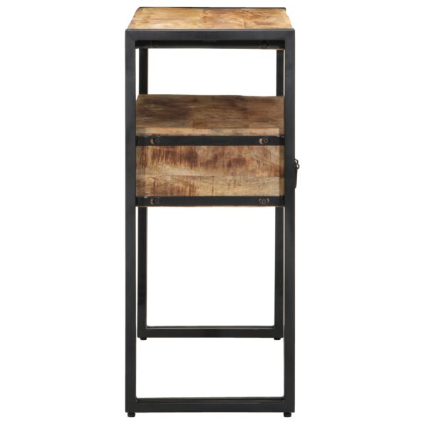 4102742_6.jpg vidaXL Koncové stoly Čierna 90x33x75 cm Pevné mangové drevo a kov – Obrázok 6