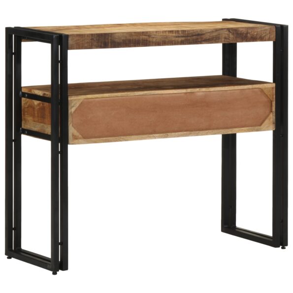 4102742_7.jpg vidaXL Koncové stoly Čierna 90x33x75 cm Pevné mangové drevo a kov – Obrázok 7