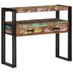 vidaXL Koncové stolíky Viac farieb 90x33x75 cm Masívne obnovené drevo a kov – Obrázok 3