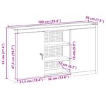 vidaXL Nástrojový kabinet na stenu s pegboardom Čierna 100x20x55 cm Oceľ – Obrázok 10