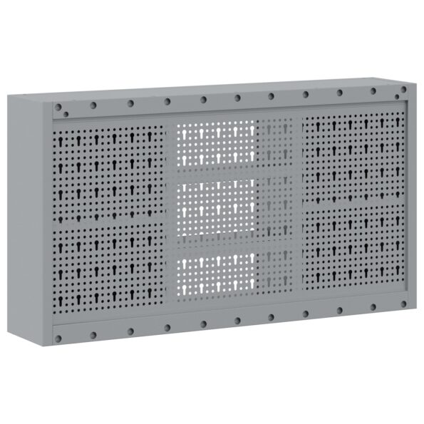4103473_6.jpg vidaXL Nástrojový kabinet na stenu s pegboardom Čierna 100x20x55 cm Oceľ – Obrázok 6