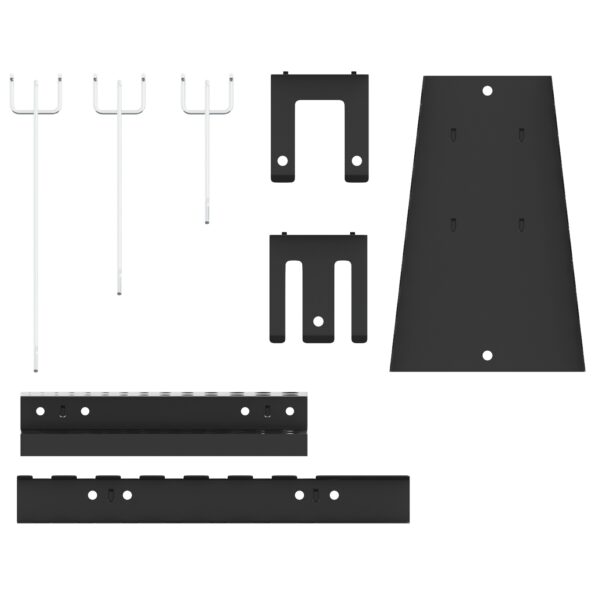 vidaXL Pegboardy 2 ks s 8 doplnkami, šedé, 50x60 cm, oceľ – Obrázok 10
