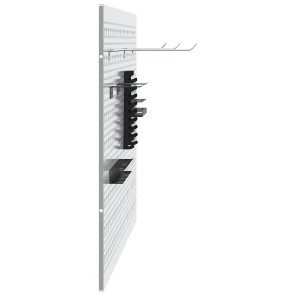 vidaXL Pegboardy 2 ks s 8 doplnkami, šedé, 50x60 cm, oceľ – Obrázok 7