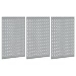vidaXL Panel na nástroje 3 pcs Sivá 150 x 1 x 60 cm – Obrázok 4