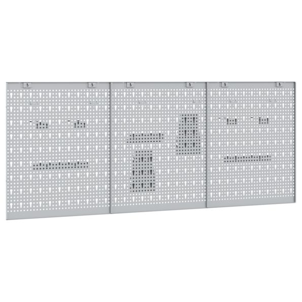 vidaXL Panel na nástroje 3 pcs Sivá 150 x 1 x 60 cm – Obrázok 5