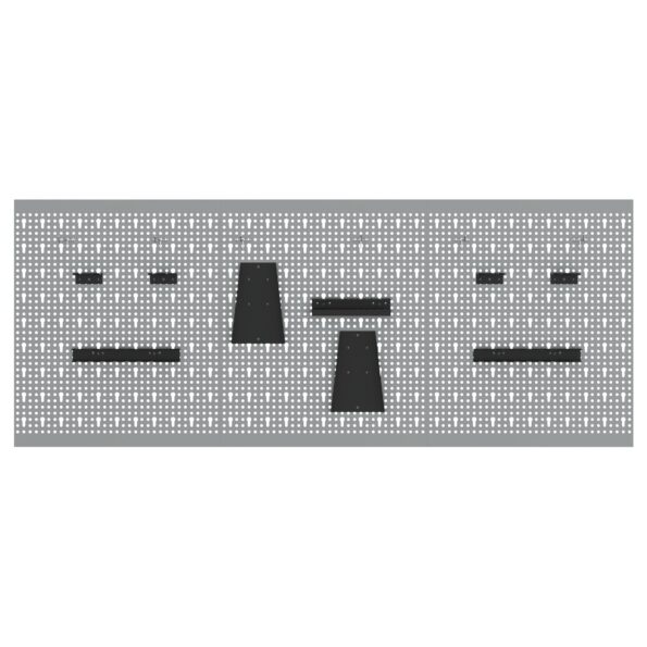 vidaXL Panel na nástroje 3 pcs Sivá 150 x 1 x 60 cm – Obrázok 6