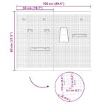 vidaXL Pegboardy 2 balenie s 8 príslušenstvom, Sivý, 50x80 cm Oceľ – Obrázok 11