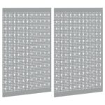 vidaXL Pegboardy 2 balenie s 8 príslušenstvom, Sivý, 50x80 cm Oceľ – Obrázok 4