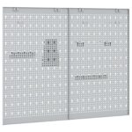 vidaXL Pegboardy 2 balenie s 8 príslušenstvom, Sivý, 50x80 cm Oceľ – Obrázok 5