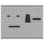 vidaXL Pegboardy 2 balenie s 8 príslušenstvom, Sivý, 50x80 cm Oceľ – Obrázok 6