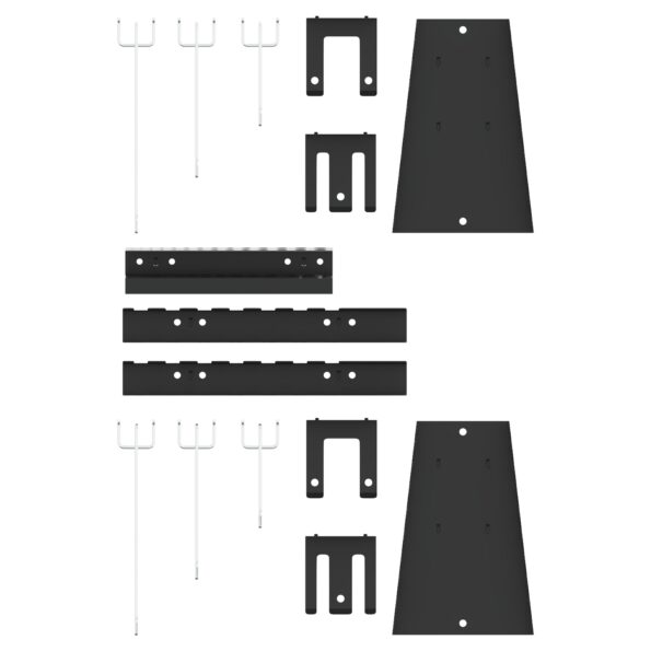 vidaXL Perforované dosky 3 ks s 15 doplnkami Šedá 50x80 cm Oceľ – Obrázok 10