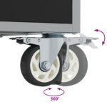 vidaXL Kôš na náradie s kolesami a zámkom čierny 75x45x85 cm oceľ – Obrázok 9