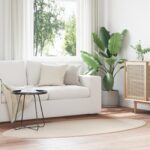 vidaXL Koberec ""HUARTE"" Béžový 100x200 cm Oválny