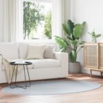 vidaXL Koberec ""HUARTE"" Šedý 140x200 cm Oválny