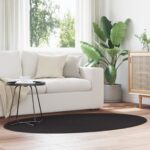 vidaXL Koberec ""HUARTE"" Čierny 120x170 cm Oválny