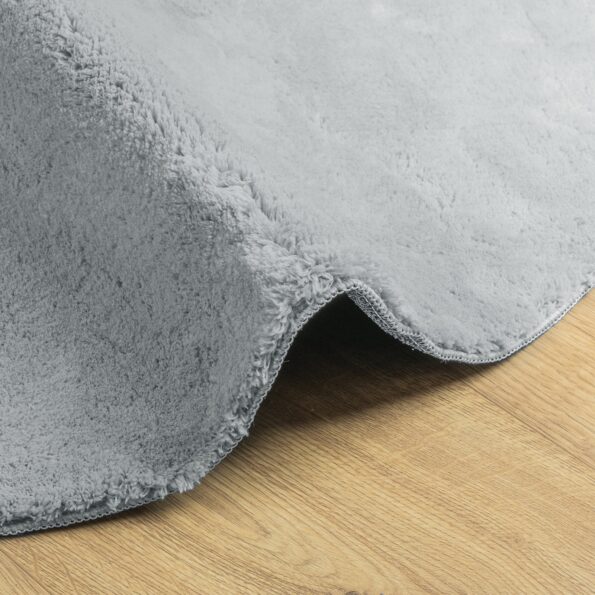 4103684_7.jpg vidaXL Koberce Sivá Polyester 80 x 150 cm Protišmykový Kusový koberec – Obrázok 7