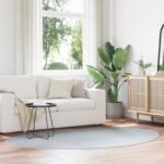 vidaXL Koberce Sivý Polyester 160 x 230 cm Kusový koberec Oválny