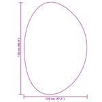 vidaXL Koberce Čierny Bavlna 120 x 170 cm Rohový koberec Oválny – Obrázok 9