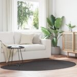 vidaXL Koberec Antracitový 140x200 cm Polyester Protišmykový