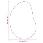 vidaXL Koberec Antracitový 140x200 cm Polyester Protišmykový – Obrázok 9