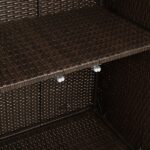 vidaXL Úložná skrinka s poličkou Hnedá 100 x 36 x 102 cm Ratan – Obrázok 9