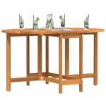 vidaXL Skladací motýlí záhradný stôl 110x60x72 cm z masívneho akáciového dreva, oválny – Obrázok 3