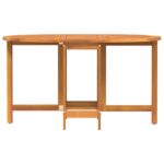vidaXL Skladací motýlí záhradný stôl 110x60x72 cm z masívneho akáciového dreva, oválny – Obrázok 5