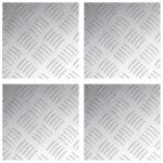 vidaXL Hliníkové šachovnicové dosky 4 ks Protišmykové 20x20 cm – Obrázok 2