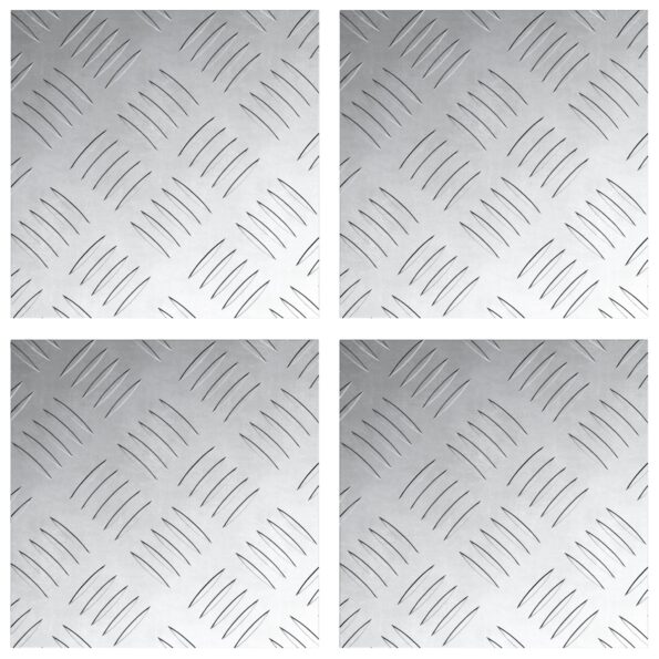 vidaXL Hliníkové šachovnicové dosky 4 ks Protišmykové 20x20 cm – Obrázok 2