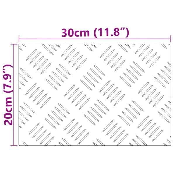 vidaXL Hliníkové nášľapy 4 ks Protišmykové 30x20 cm – Obrázok 8