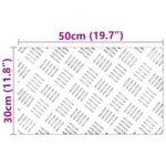 vidaXL Schodový rošt Obdĺžnikový 2 pcs Strieborná 50 x 30 cm Hliník – Obrázok 9