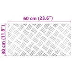vidaXL Schodový rošt Obdĺžnikový 4 pcs Strieborná 60 x 30 cm Hliník – Obrázok 8