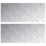 vidaXL Schodový rošt Obdĺžnikový 2 pcs Strieborná 70 x 30 cm Hliník – Obrázok 2
