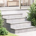 vidaXL Schodový rošt Obdĺžnikový 4 pcs Strieborná 90 x 30 cm Hliník