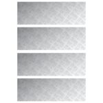 vidaXL Schodový rošt Obdĺžnikový 4 pcs Strieborná 90 x 30 cm Hliník – Obrázok 2