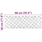 vidaXL Schodový rošt Obdĺžnikový 4 pcs Strieborná 90 x 30 cm Hliník – Obrázok 8
