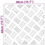 vidaXL Schodový rošt Štvorcový 4 pcs Strieborná 40 x 40 cm Hliník – Obrázok 9