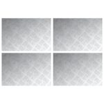 vidaXL Schodový rošt Obdĺžnikový 4 pcs Strieborná 60 x 40 cm Hliník – Obrázok 2