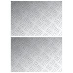 vidaXL Schodový rošt Obdĺžnikový 2 pcs Strieborná 60 x 40 cm Hliník – Obrázok 2