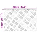 vidaXL Schodový rošt Obdĺžnikový 2 pcs Strieborná 60 x 40 cm Hliník – Obrázok 8