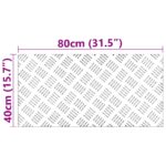 vidaXL Schodový rošt Obdĺžnikový 4 pcs Strieborná 80 x 40 cm Hliník – Obrázok 8