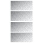 vidaXL Schodový rošt Obdĺžnikový 4 pcs Strieborná 90 x 40 cm Hliník – Obrázok 2