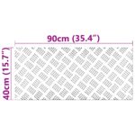 vidaXL Schodový rošt Obdĺžnikový 4 pcs Strieborná 90 x 40 cm Hliník – Obrázok 7