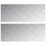 vidaXL Schodový rošt Obdĺžnikový 2 pcs Strieborná 100 x 40 cm Hliník – Obrázok 2